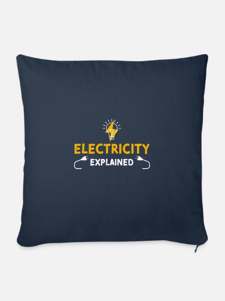 Electricity Explained - Sofakissenbezug 45 x 45 cm - Navy