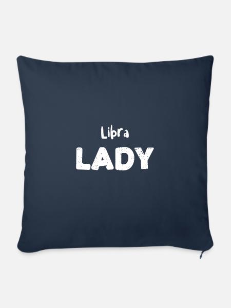 Libra Lady - Astrology - Sofakissenbezug 45 x 45 cm - Navy