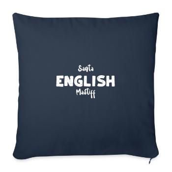 Santa Deutsch Mastiff - Dogs - Sofa pillowcase 17,3'' x 17,3'' (45 x 45 cm) - navy - Front