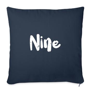 Neuf - Anniversaire - Housse de coussin décorative 45 x 45 cm - bleu marine - Devant