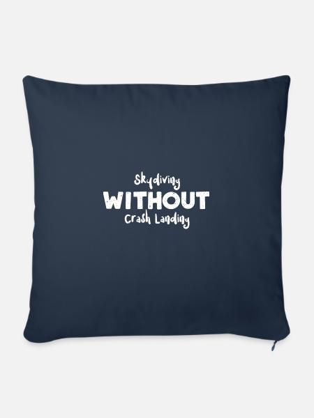 Skydiving Without Crash Landing - Sofakissenbezug 45 x 45 cm - Navy