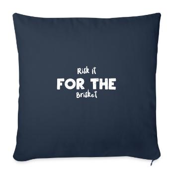 Risk It For The Brisket - BBQ - Sofa pillowcase 17,3'' x 17,3'' (45 x 45 cm) - navy - Front
