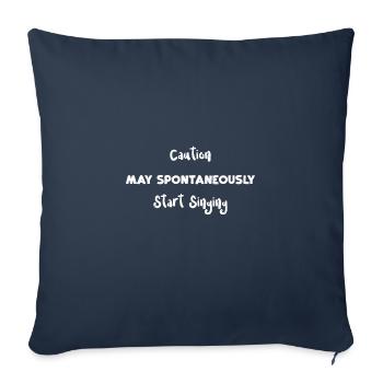 La prudence peut spontanément commencer... - Housse de coussin décorative 45 x 45 cm - bleu marine - Devant