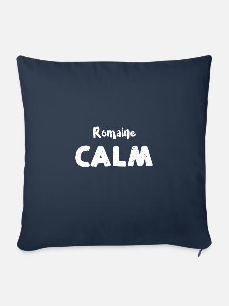 Romaine Calm - Vegetables - Sofakissenbezug 45 x 45 cm - Navy