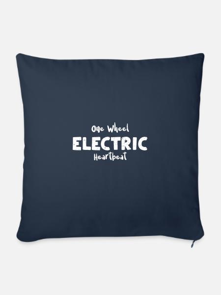 One Wheel Electric Heartbeat - Sofakissenbezug 45 x 45 cm - Navy
