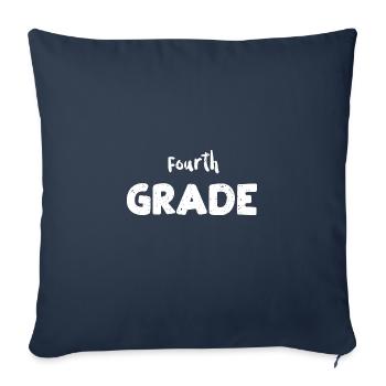 Quatrième année - Enseignant - Housse de coussin décorative 45 x 45 cm - bleu marine - Devant