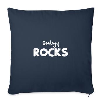 Géologie Roches - Géologie - Housse de coussin décorative 45 x 45 cm - bleu marine - Devant
