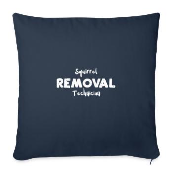 Squirrel Removal Technician - Sofa pillowcase 17,3'' x 17,3'' (45 x 45 cm) - navy - Front