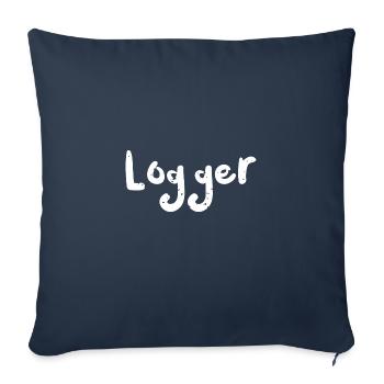 Logger - Lumberjack - Sofa pillowcase 17,3'' x 17,3'' (45 x 45 cm) - navy - Front
