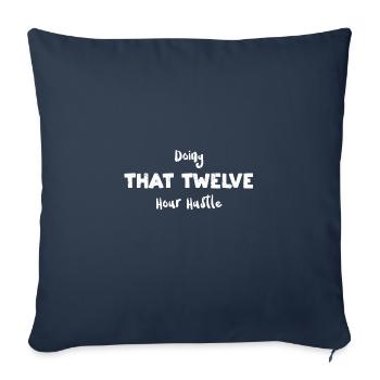 Faire cette agitation de douze heures - Housse de coussin décorative 45 x 45 cm - bleu marine - Devant