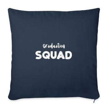 Équipe de graduation - Graduation - Housse de coussin décorative 45 x 45 cm - bleu marine - Devant