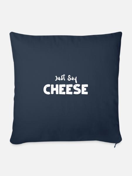 Just Say Cheese - Cheese - Sofakissenbezug 45 x 45 cm - Navy