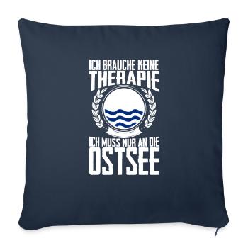 Therapie Ostsee - Sofakissenbezug 45 x 45 cm - Navy - Vorne