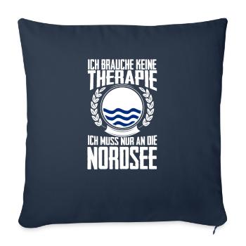 Therapie Nordsee - Sofakissenbezug 45 x 45 cm - Navy - Vorne