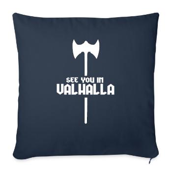 see you in Valhalla - Sofa pillowcase 17,3'' x 17,3'' (45 x 45 cm) - navy - Front