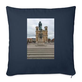 Le roi devant l’église de Frédéric - Housse de coussin décorative 45 x 45 cm - bleu marine - Devant