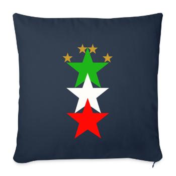 Italy fan motif - Sofa pillowcase 17,3'' x 17,3'' (45 x 45 cm) - navy - Front