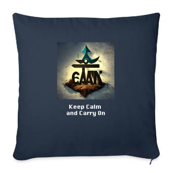 Keep Calm / Beruhig dich - Relaxen Shirt , Chillen - Sofakissenbezug 45 x 45 cm - Navy - Vorne