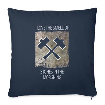 Stonemason Stone Sculptor Saying - Sofa pillowcase 17,3'' x 17,3'' (45 x 45 cm) - navy - Front