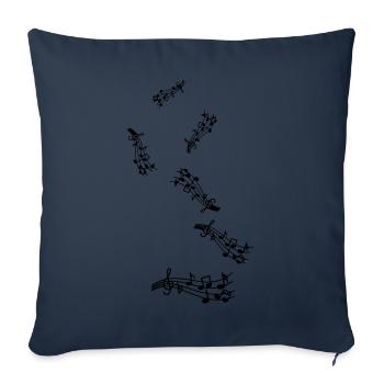 Musical notes sign - Sofa pillowcase 17,3'' x 17,3'' (45 x 45 cm) - navy - Front