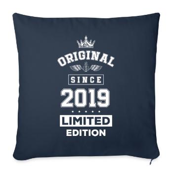 Anniversaire édition limitée 2019 - Housse de coussin décorative 45 x 45 cm - bleu marine - Devant