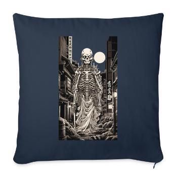 Yokai Skeleton Night Japan Anime Streetwear - Sofa pillowcase 17,3'' x 17,3'' (45 x 45 cm) - navy - Front