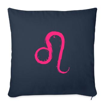 Löwe Leo Sternzeichen Design Symbol Rosa Pink - Sofa pillowcase 17,3'' x 17,3'' (45 x 45 cm) - navy - Front