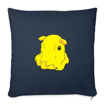Umbrella elephant octopus - Sofa pillowcase 17,3'' x 17,3'' (45 x 45 cm) - navy - Front