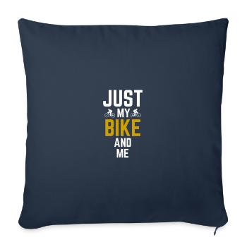Bicycle, bike gift - Sofa pillowcase 17,3'' x 17,3'' (45 x 45 cm) - navy - Front
