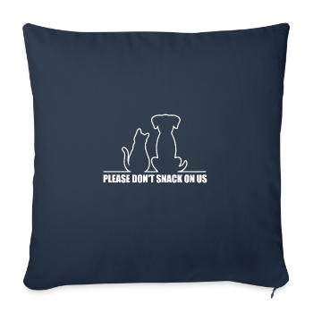 Dont Snack On us They Are Eating The Cats The Dogs - Sofa pillowcase 17,3'' x 17,3'' (45 x 45 cm) - navy - Front