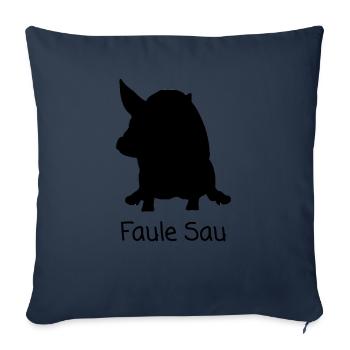 Faule Sau - Sofakissenbezug 45 x 45 cm - Navy - Vorne