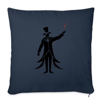 Magician Silhouette Wizard - Sofa pillowcase 17,3'' x 17,3'' (45 x 45 cm) - navy - Front