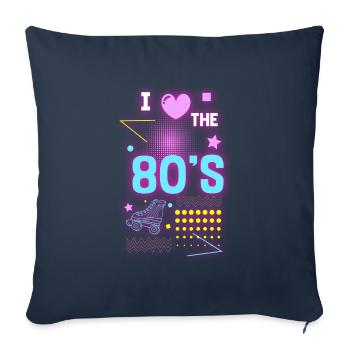 Leuchtfarben Cool Nostalgie Party - Sofakissenbezug 45 x 45 cm - Navy - Vorne
