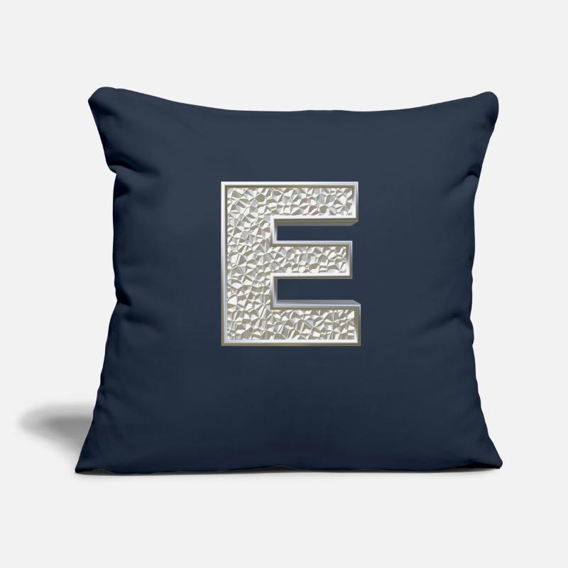 E, letter, letter E, initial, initial E, monogram, Sofa pillowcase 17,3'' x 17,3'' (45 x 45 cm)
