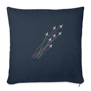 Escadron d'avion Formation Escadron Vol - Housse de coussin décorative 45 x 45 cm - bleu marine - Devant