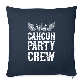 Équipe de vacances de Cancun Party - Housse de coussin décorative 45 x 45 cm - bleu marine - Devant