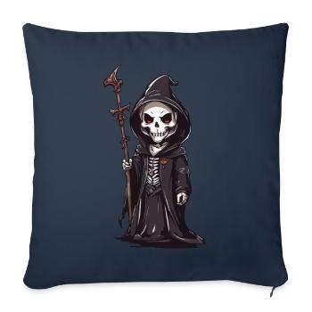Cute Skeleton Magician Halloween Magic - Sofa pillowcase 17,3'' x 17,3'' (45 x 45 cm) - navy - Front