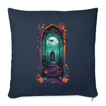 Vintage Gothic Cemetery Pastel Goth Design - Sofa pillowcase 17,3'' x 17,3'' (45 x 45 cm) - navy - Front