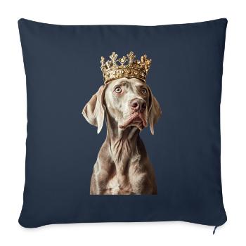 Weimaraner - Housse de coussin décorative 45 x 45 cm - bleu marine - Devant