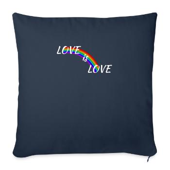 Love is Love - Sofa pillowcase 17,3'' x 17,3'' (45 x 45 cm) - navy - Front