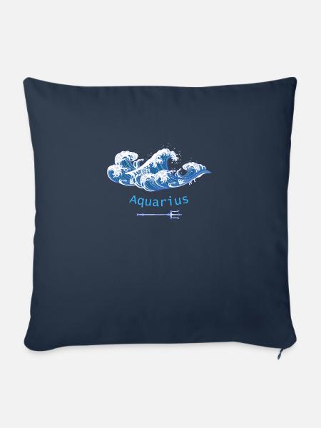 Aquarius - Sofakissenbezug 45 x 45 cm - Navy