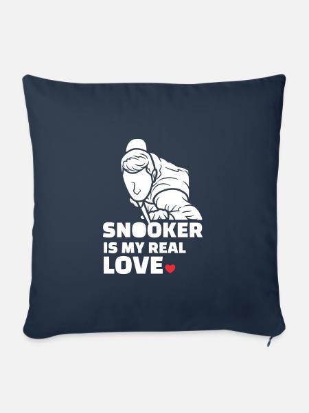 Ich Liebe Snooker - Sofakissenbezug 45 x 45 cm - Navy