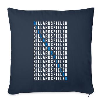 Billardspieler - Sofakissenbezug 45 x 45 cm - Navy - Vorne