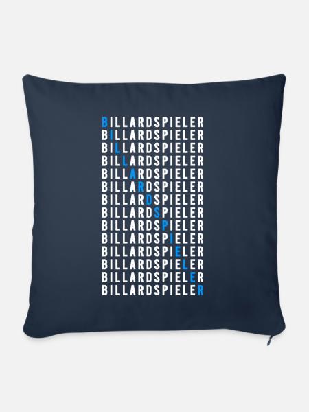 Billardspieler - Sofakissenbezug 45 x 45 cm - Navy