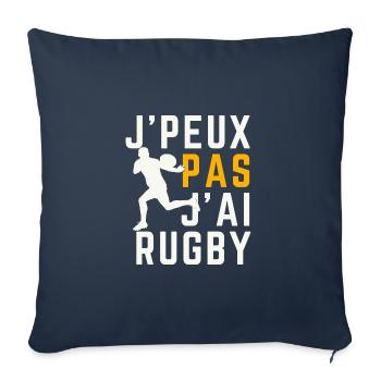 I can't I have Rugby - Sofa pillowcase 17,3'' x 17,3'' (45 x 45 cm) - navy - Front