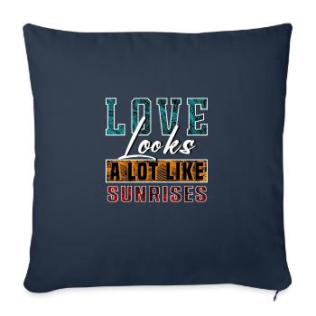 Love Looks A Lot Like Sunrises - Sofa pillowcase 17,3'' x 17,3'' (45 x 45 cm) - navy - Front
