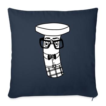 Intelligence bolt | Puns deluxe - Sofa pillowcase 17,3'' x 17,3'' (45 x 45 cm) - navy - Front