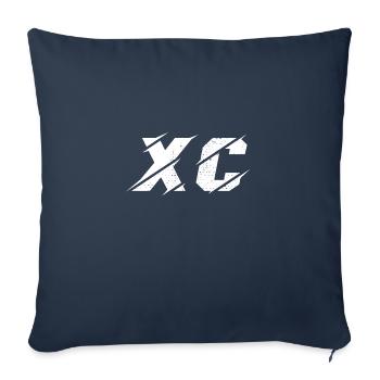 Cross Country XC - Housse de coussin décorative 45 x 45 cm - bleu marine - Devant