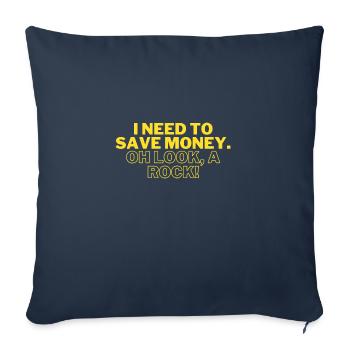 Funny I Need to Save Money. OH LOOK, A SKIRT - Sofa pillowcase 17,3'' x 17,3'' (45 x 45 cm) - navy - Front