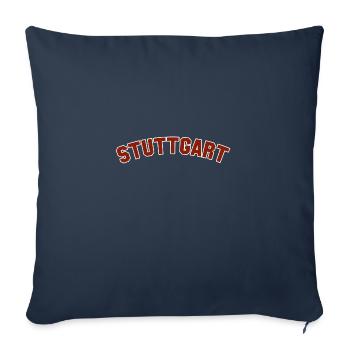 Stuttgart College Capital Tourist Germany - Sofa pillowcase 17,3'' x 17,3'' (45 x 45 cm) - navy - Front